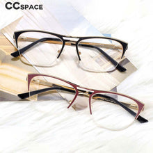 Load image into Gallery viewer, 54046 Half Frame Anti Blue Light Metal Optical Prescription Glasses Frames Men Women Retro Computer Eyeglasses