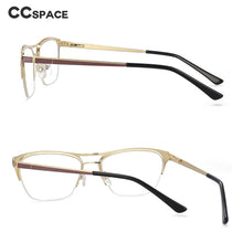 Load image into Gallery viewer, 54046 Half Frame Anti Blue Light Metal Optical Prescription Glasses Frames Men Women Retro Computer Eyeglasses