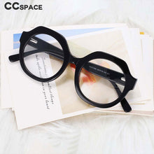 Load image into Gallery viewer, 54058 Cat Eye Round Retro Oversized Acetate Glasses Frames Men Women Computer Eyeglasses