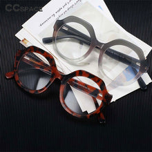 Load image into Gallery viewer, 54058 Cat Eye Round Retro Oversized Acetate Glasses Frames Men Women Computer Eyeglasses