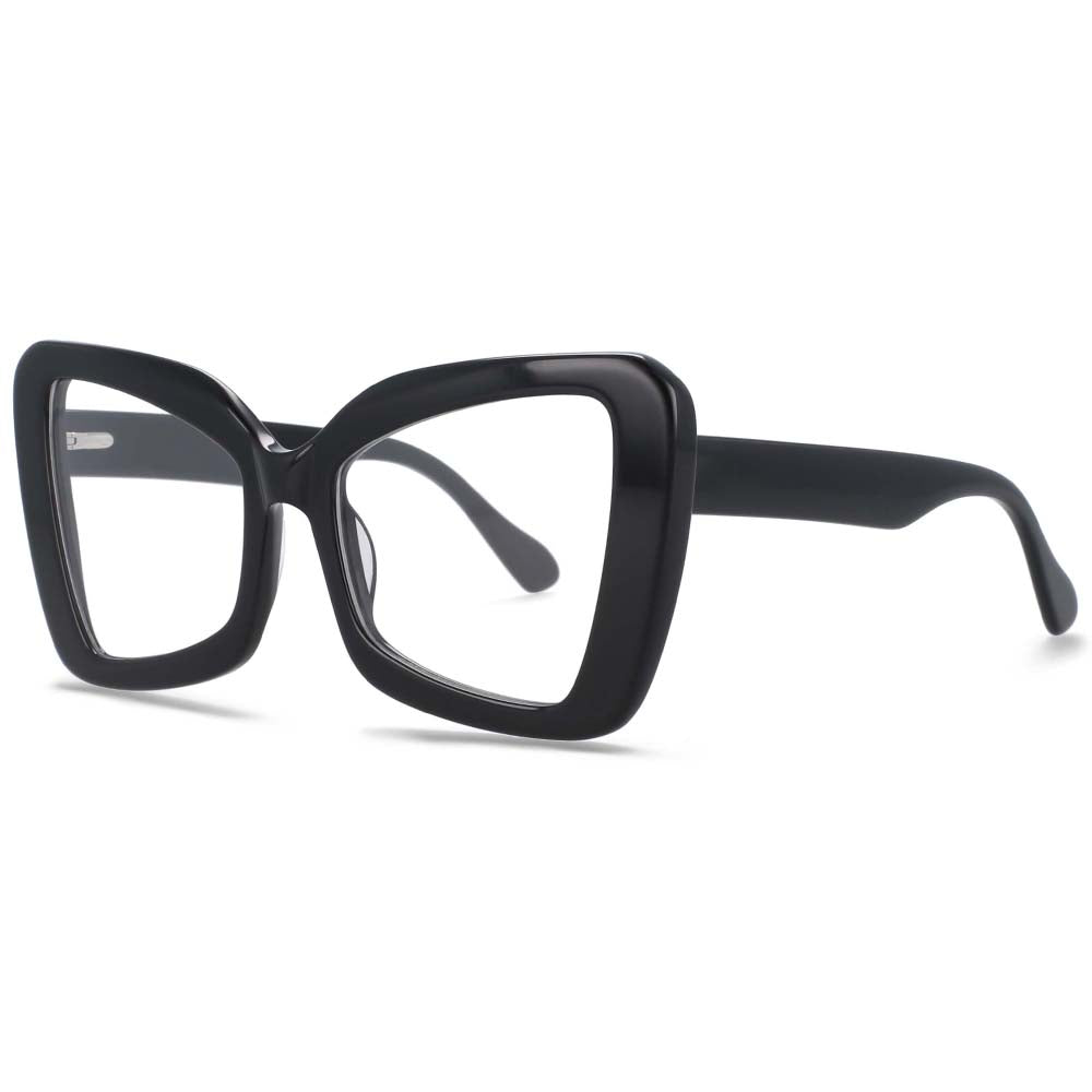 54066 Oversized Cat Eye Acetate Glasses Frames Men Women Retro Computer Eyeglasses