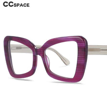 Load image into Gallery viewer, 54066 Oversized Cat Eye Acetate Glasses Frames Men Women Retro Computer Eyeglasses