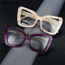Load image into Gallery viewer, 54066 Oversized Cat Eye Acetate Glasses Frames Men Women Retro Computer Eyeglasses