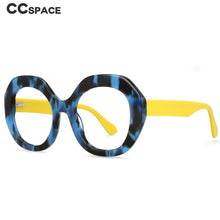 Load image into Gallery viewer, 54069 Oversized Round Acetate Optical Glasses Frames Women Marble Texture Eyeglasses