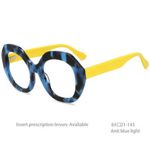 Load image into Gallery viewer, 54069 Oversized Round Acetate Optical Glasses Frames Women Marble Texture Eyeglasses