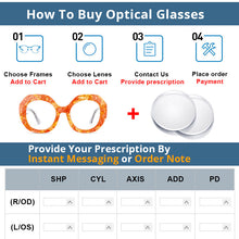 Load image into Gallery viewer, 54069 Oversized Round Acetate Optical Glasses Frames Women Marble Texture Eyeglasses