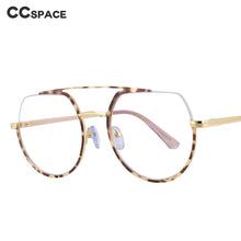 Load image into Gallery viewer, 54071 Oversized Half Frame Metal Anti Blue Light Optical Glasses Frames Men Women Computer Eyeglasses