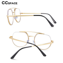 Load image into Gallery viewer, 54071 Oversized Half Frame Metal Anti Blue Light Optical Glasses Frames Men Women Computer Eyeglasses