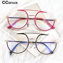 Load image into Gallery viewer, 54071 Oversized Half Frame Metal Anti Blue Light Optical Glasses Frames Men Women Computer Eyeglasses