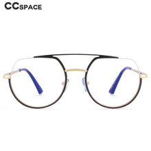 Load image into Gallery viewer, 54071 Oversized Half Frame Metal Anti Blue Light Optical Glasses Frames Men Women Computer Eyeglasses