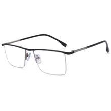 Load image into Gallery viewer, 54072 Rectangle Half Frame Anti Blue Light Metal Optical Glasses Frames Men Women Rimless Computer Eyeglasses