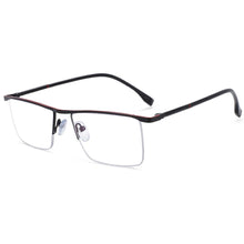 Load image into Gallery viewer, 54072 Rectangle Half Frame Anti Blue Light Metal Optical Glasses Frames Men Women Rimless Computer Eyeglasses