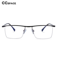 Load image into Gallery viewer, 54072 Rectangle Half Frame Anti Blue Light Metal Optical Glasses Frames Men Women Rimless Computer Eyeglasses