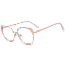 Load image into Gallery viewer, 54076 Cat Eye Anti Blue Light Hollow Metal Optical Glasses Frames Men Women Computer Eyeglasses
