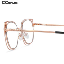 Load image into Gallery viewer, 54076 Cat Eye Anti Blue Light Hollow Metal Optical Glasses Frames Men Women Computer Eyeglasses