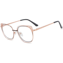 Load image into Gallery viewer, 54076 Cat Eye Anti Blue Light Hollow Metal Optical Glasses Frames Men Women Computer Eyeglasses
