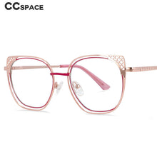 Load image into Gallery viewer, 54076 Cat Eye Anti Blue Light Hollow Metal Optical Glasses Frames Men Women Computer Eyeglasses