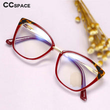 Load image into Gallery viewer, 54077 Women Leopard Glasses Frames Anti Blue Light Men Tr90 Computer Eyeglasses