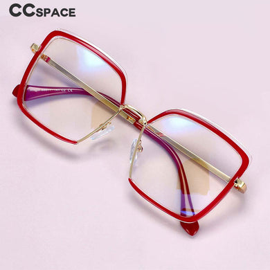 54078 Half Frame Square Big Frame Anti Blue Light Optical Glasses Frames Men Women Computer Eyeglasses