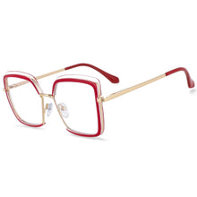 Load image into Gallery viewer, 54078 Half Frame Square Big Frame Anti Blue Light Optical Glasses Frames Men Women Computer Eyeglasses
