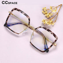 Load image into Gallery viewer, 54078 Half Frame Square Big Frame Anti Blue Light Optical Glasses Frames Men Women Computer Eyeglasses