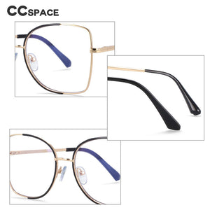 54079 Half Frame Anti Blue Light Metal Optical Glasses Frames Spring Leg Women Men Computer Eyeglasses