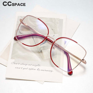 54079 Half Frame Anti Blue Light Metal Optical Glasses Frames Spring Leg Women Men Computer Eyeglasses