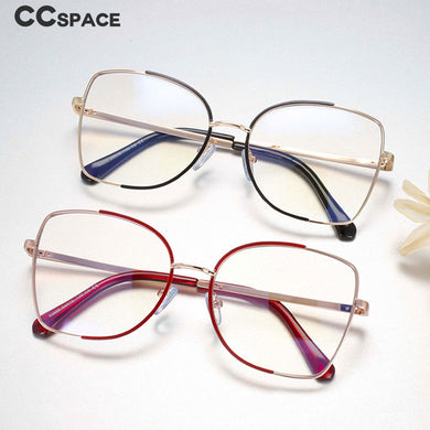 54079 Half Frame Anti Blue Light Metal Optical Glasses Frames Spring Leg Women Men Computer Eyeglasses