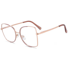 Load image into Gallery viewer, 54079 Half Frame Anti Blue Light Metal Optical Glasses Frames Spring Leg Women Men Computer Eyeglasses