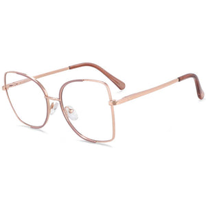 54079 Half Frame Anti Blue Light Metal Optical Glasses Frames Spring Leg Women Men Computer Eyeglasses