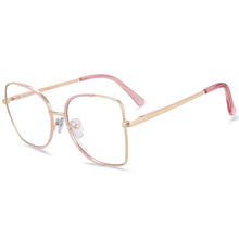Load image into Gallery viewer, 54079 Half Frame Anti Blue Light Metal Optical Glasses Frames Spring Leg Women Men Computer Eyeglasses