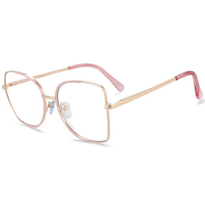 54079 Half Frame Anti Blue Light Metal Optical Glasses Frames Spring Leg Women Men Computer Eyeglasses