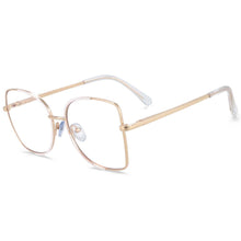 Load image into Gallery viewer, 54079 Half Frame Anti Blue Light Metal Optical Glasses Frames Spring Leg Women Men Computer Eyeglasses