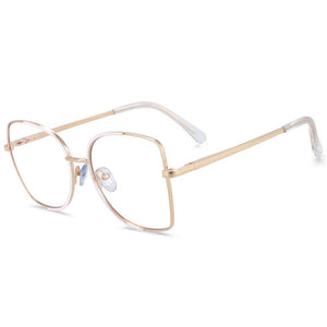 54079 Half Frame Anti Blue Light Metal Optical Glasses Frames Spring Leg Women Men Computer Eyeglasses