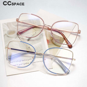 54079 Half Frame Anti Blue Light Metal Optical Glasses Frames Spring Leg Women Men Computer Eyeglasses