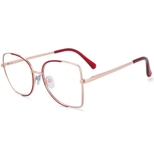 54079 Half Frame Anti Blue Light Metal Optical Glasses Frames Spring Leg Women Men Computer Eyeglasses