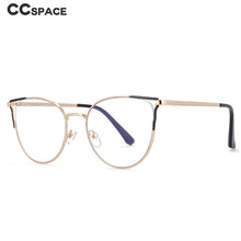 Carica l&#39;immagine nel visualizzatore di Gallery, 54080 Metal Anti Blue Light Spring Leg Cat Eye Optical Glasses Frames Women Computer Eyeglasses