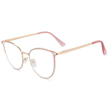 Carica l&#39;immagine nel visualizzatore di Gallery, 54080 Metal Anti Blue Light Spring Leg Cat Eye Optical Glasses Frames Women Computer Eyeglasses