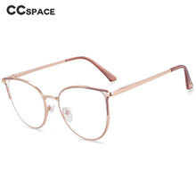 Carica l&#39;immagine nel visualizzatore di Gallery, 54080 Metal Anti Blue Light Spring Leg Cat Eye Optical Glasses Frames Women Computer Eyeglasses