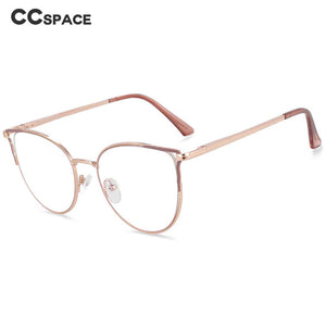 54080 Metal Anti Blue Light Spring Leg Cat Eye Optical Glasses Frames Women Computer Eyeglasses