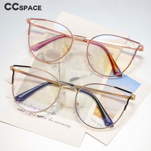 Carica l&#39;immagine nel visualizzatore di Gallery, 54080 Metal Anti Blue Light Spring Leg Cat Eye Optical Glasses Frames Women Computer Eyeglasses
