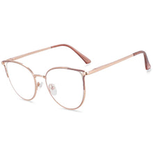 Carica l&#39;immagine nel visualizzatore di Gallery, 54080 Metal Anti Blue Light Spring Leg Cat Eye Optical Glasses Frames Women Computer Eyeglasses