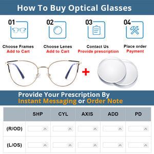 54080 Metal Anti Blue Light Spring Leg Cat Eye Optical Glasses Frames Women Computer Eyeglasses