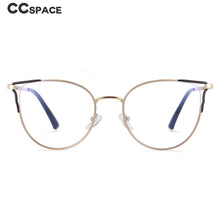 Carica l&#39;immagine nel visualizzatore di Gallery, 54080 Metal Anti Blue Light Spring Leg Cat Eye Optical Glasses Frames Women Computer Eyeglasses
