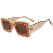 Load image into Gallery viewer, 54082 Square Punk Sunglasses Leopard Men Women Shades Uv400 Vintage Glasses