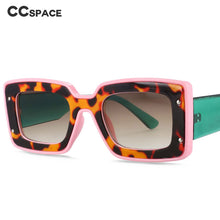 Load image into Gallery viewer, 54082 Square Punk Sunglasses Leopard Men Women Shades Uv400 Vintage Glasses