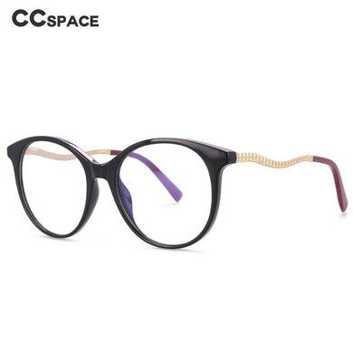 54102 TR90 Round Anti Blue Light Chain Spring Leg Optical Glasses Frames Women Computer Eyeglasses