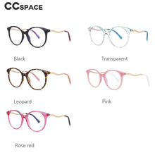 Carica l&#39;immagine nel visualizzatore di Gallery, 54102 TR90 Round Anti Blue Light Chain Spring Leg Optical Glasses Frames Women Computer Eyeglasses