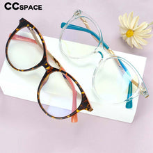 Carica l&#39;immagine nel visualizzatore di Gallery, 54102 TR90 Round Anti Blue Light Chain Spring Leg Optical Glasses Frames Women Computer Eyeglasses