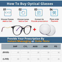 Carica l&#39;immagine nel visualizzatore di Gallery, 54102 TR90 Round Anti Blue Light Chain Spring Leg Optical Glasses Frames Women Computer Eyeglasses